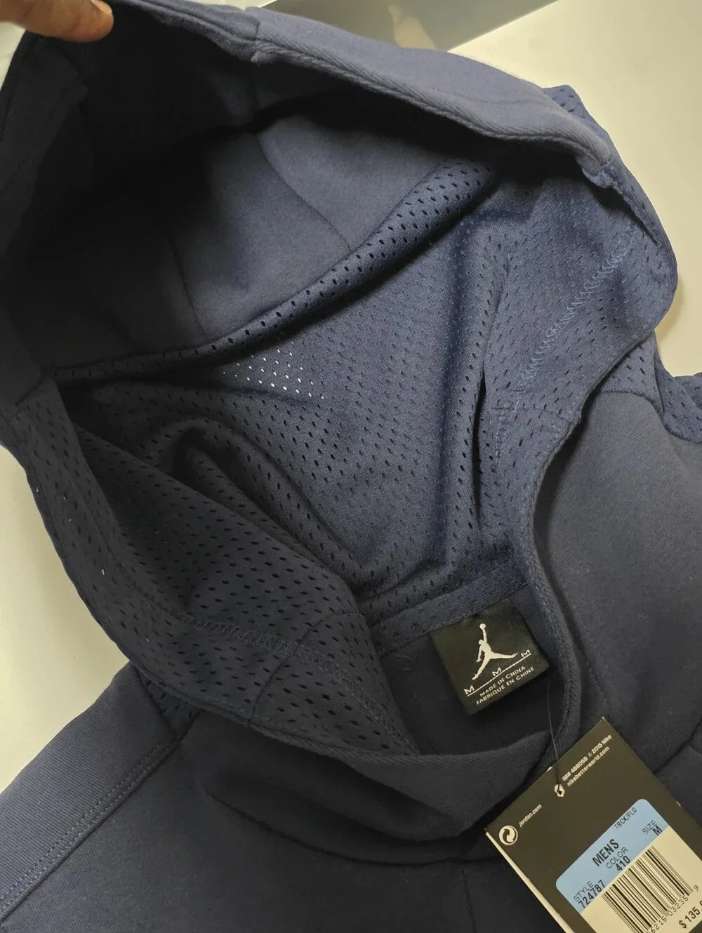 Jordan Jumpman Men's Blue Fleece Sleeveless Pullover Hoodie w/ Pockets Size M
